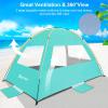 image:imageGorich Beach Tent for 4 People  Beach Tent Poles for Replacement 4 People Turquoise
