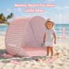 image:imageGorich Pop Up Baby Beach Tent with UPF50 UV Protection Portable Toddler Sun Shelter with Mesh Ventilation Lightweight amp Foldable Play Shade Tent for Beach Park amp BackyardSweet Pink