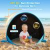 image:imageGorich Pop Up Baby Beach Tent with UPF50 UV Protection Portable Toddler Sun Shelter with Mesh Ventilation Lightweight amp Foldable Play Shade Tent for Beach Park amp BackyardDark ShelterSkyblue