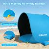 image:imageGorich Pop Up Baby Beach Tent with UPF50 UV Protection Portable Toddler Sun Shelter with Mesh Ventilation Lightweight amp Foldable Play Shade Tent for Beach Park amp BackyardDark ShelterSkyblue