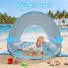 image:imageGorich Pop Up Baby Beach Tent with UPF50 UV Protection Portable Toddler Sun Shelter with Mesh Ventilation Lightweight amp Foldable Play Shade Tent for Beach Park amp BackyardLight Blue