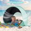 image:imageGorich Pop Up Baby Beach Tent with UPF50 UV Protection Portable Toddler Sun Shelter with Mesh Ventilation Lightweight amp Foldable Play Shade Tent for Beach Park amp BackyardDark ShelterTurquoise