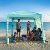 image:imageGorich Beach Cabana with UPF50 UV Protection 8x8 FT10x10 FT Beach Canopy Tent with Side Wall Easy Setup Windproof Portable Sun Shelter Shade for FamilyMint Stripe