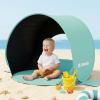 image:imageGorich Pop Up Baby Beach Tent with UPF50 UV Protection Portable Toddler Sun Shelter with Mesh Ventilation Lightweight amp Foldable Play Shade Tent for Beach Park amp BackyardDark ShelterTurquoise