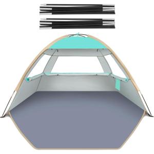 image:imageGorich Beach Tent for 3 People  Beach Tent Poles for Replacement 3 People Turquoise
