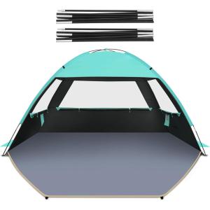 image:imageGorich Beach Tent for 4 People  Beach Tent Poles for Replacement 4 People Turquoise