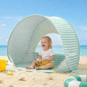image:imageGorich Pop Up Baby Beach Tent with UPF50 UV Protection Portable Toddler Sun Shelter with Mesh Ventilation Lightweight amp Foldable Play Shade Tent for Beach Park amp BackyardMint Green