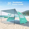 image:imageGorich Beach Tent Sun Shelter with Canopy Easy Setup UPF50 UV Protection Sun Shade for 345678 Person Lightweight amp Compact Beach Umbrella for Family TravelTurquoise