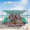 image:imageGorich Beach Tent Sun Shelter with Canopy Easy Setup UPF50 UV Protection Sun Shade for 345678 Person Lightweight amp Compact Beach Umbrella for Family TravelTurquoise