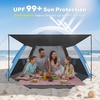 image:imageGorich Beach Tent Sun Shelter with Canopy Easy Setup UPF50 UV Protection Sun Shade for 345678 Person Lightweight amp Compact Beach Umbrella for Family TravelDark ShelterSkyblue
