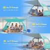 image:imageGorich Beach Tent Sun Shelter with Canopy Easy Setup UPF50 UV Protection Sun Shade for 345678 Person Lightweight amp Compact Beach Umbrella for Family TravelTurquoise