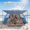 image:imageGorich Beach Tent Sun Shelter with Canopy Easy Setup UPF50 UV Protection Sun Shade for 345678 Person Lightweight amp Compact Beach Umbrella for Family TravelSkyblue