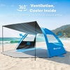 image:imageGorich Beach Tent Sun Shelter with Canopy Easy Setup UPF50 UV Protection Sun Shade for 345678 Person Lightweight amp Compact Beach Umbrella for Family TravelDark ShelterSkyblue