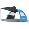 image:imageGorich Beach Tent Sun Shelter with Canopy Easy Setup UPF50 UV Protection Sun Shade for 345678 Person Lightweight amp Compact Beach Umbrella for Family TravelDark ShelterSkyblue