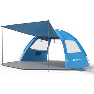 image:imageGorich Beach Tent Sun Shelter with Canopy Easy Setup UPF50 UV Protection Sun Shade for 345678 Person Lightweight amp Compact Beach Umbrella for Family TravelSkyblue