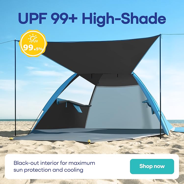 Gorich Official Store | Portable Sun Shelter, Anti-UV Beach Tent for Outdoor
